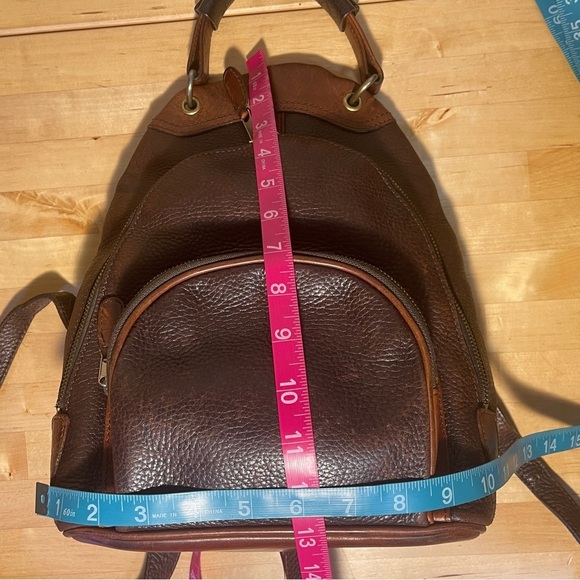 Vintage M. London New York Leathercraft Brown Leather Backpack Purse
